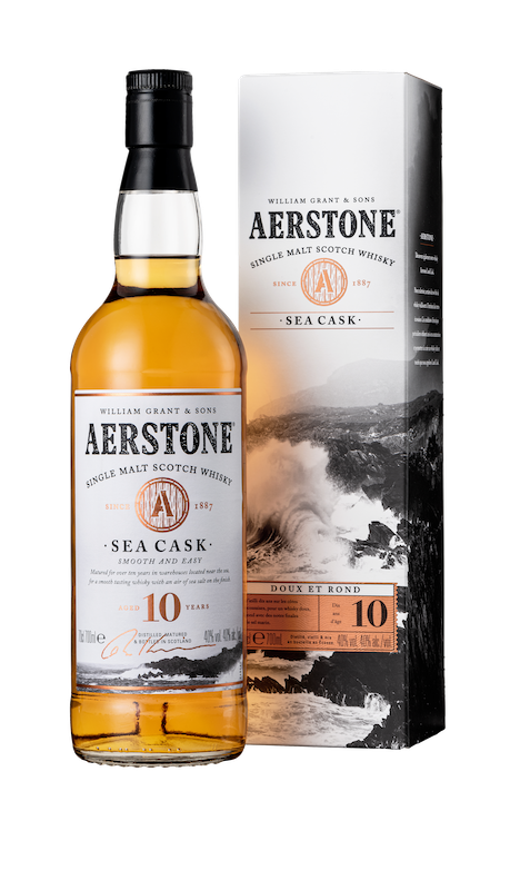 Aerstone Sea Cask Bottle and Packaging